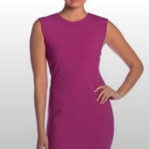 Fuschia Sleeveless Sheath Dress